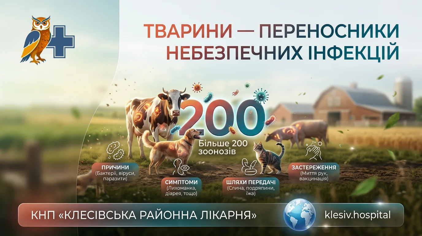 Зоонозні інфекції: ризики, симптоми та профілактика