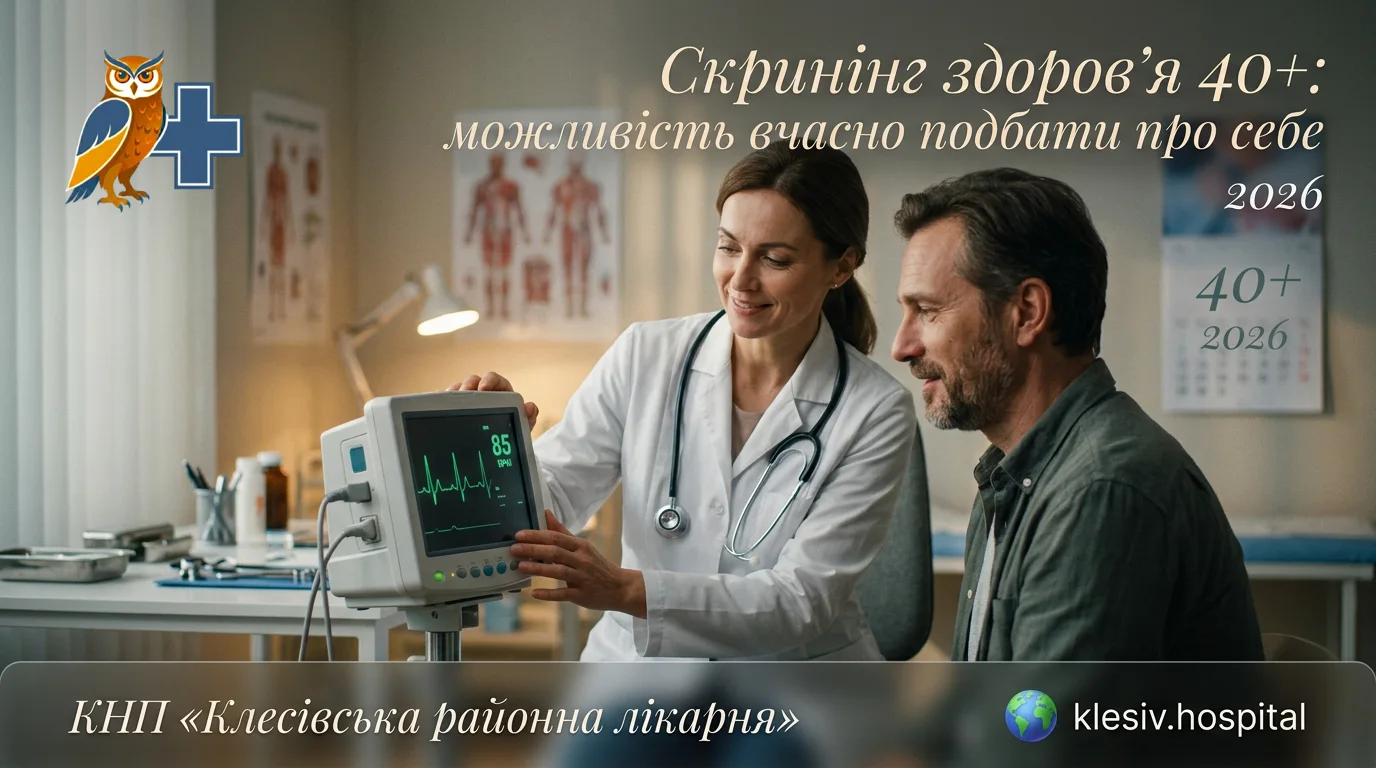 Скринінг здоров’я 40+ у КНП «Клесівська районна лікарня» – раннє виявлення ризиків
